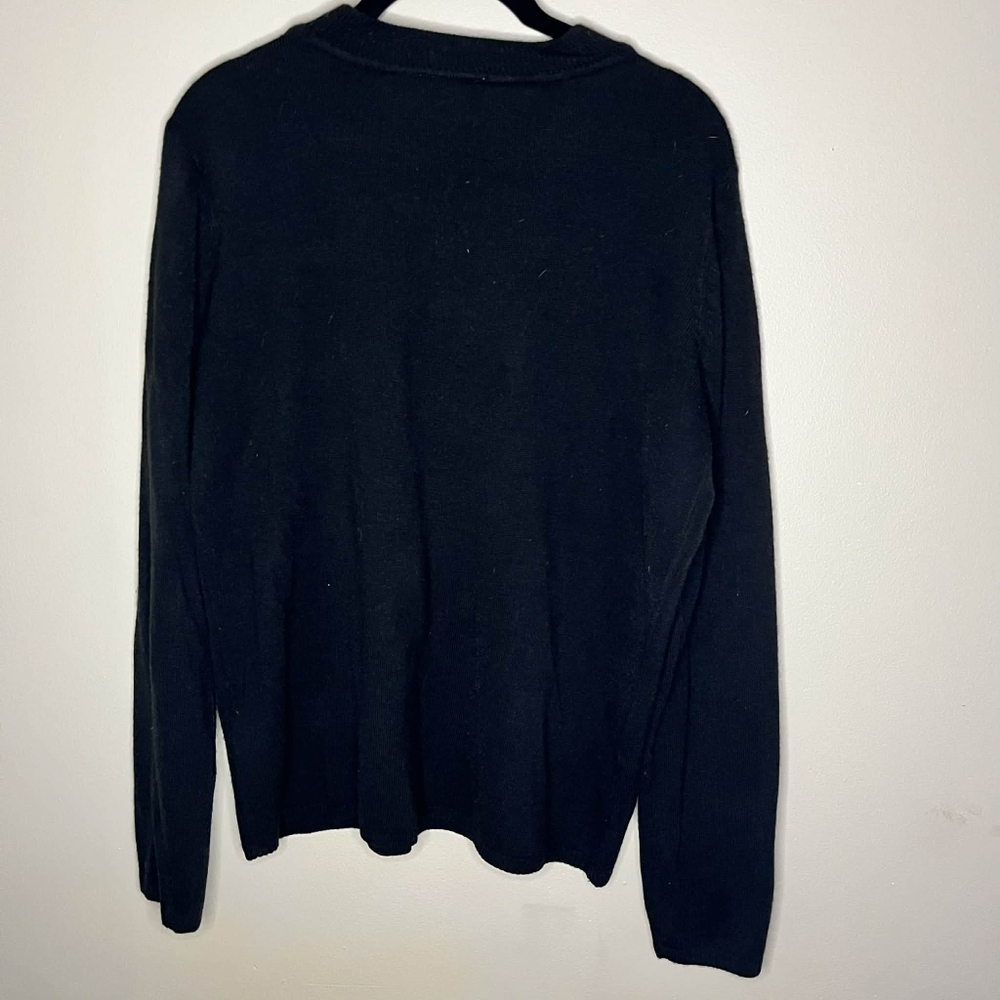 Kim Rogers 100% Acrylic Soft Black Sweater - Picture 2 of 4